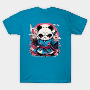 Japanese Samurai Panda Tattoo, Kawaii Ninja Panda T-Shirt